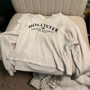 Hollister Off-White Textured Knit Top